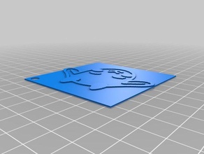 kawaii keçi Anahtarlık 2d sanat 3d print model - Mito3D