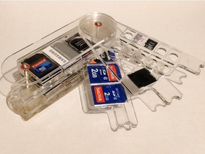 swivel memory card holder organization 3d print model - Mito3D