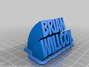 brian willcox office personalizzato 3d print model - Mito3D