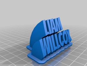 liam nome office personalizzato 3d print model - Mito3D