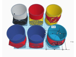 de vidrio super héroe vasos cocina comedor las gafas superhéroe 3d print model - Mito3D