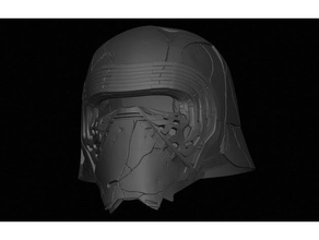 kylo ren capacete aumento skywalker reforged versão adereços 3d print model - Mito3D