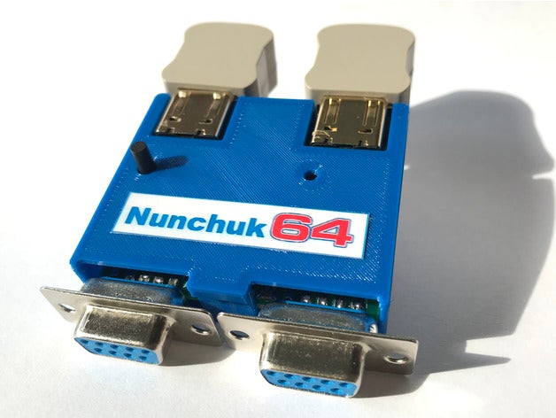 nunchuk64 case electronics c64 commodore 64 3D print model - Mito3D