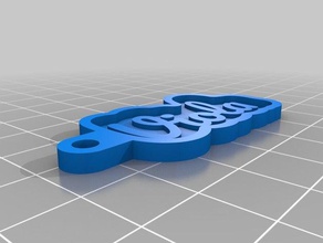 la mia chiave personalizzata catena viola portachiavi 3d print model - Mito3D