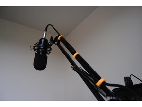xlr cable clip desktop microphone shock mounts audio 3d print model - Mito3D