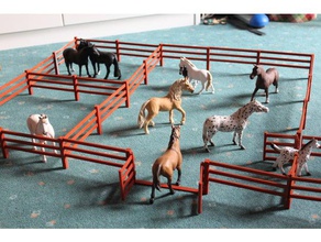 schleich pferde zaun cavallo recinzione giocattolo gioco accessori 3d print model - Mito3D