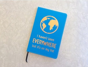 Seyahat Dergisi kalıpları 2d sanat ön kart yapımı kitap unutmayın notebook kapakları 3d print model - Mito3D