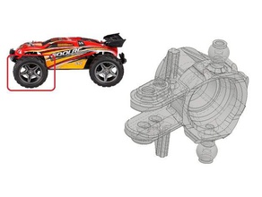 goolrc içeriği knuckle hub araçlar 3d print model - Mito3D