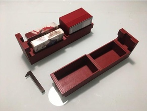 double deck box giocattolo gioco accessori comandante giapponese di falegnameria la magia raccolta mtg commander 3d print model - Mito3D