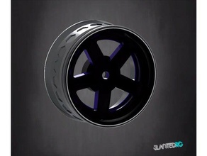 1-10 rc 2-piece 5-n-1 rim design vehicles custom wheel car drift wheels racing touring slantedrc 3d print model - Mito3D