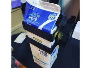 milk pack1 liter handle household 3d print model - Mito3D