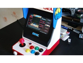 snk neogeo bartop de 7 pouces vidéo jeux L'imprimante 3d borne d'arcade arcade bouton joystick prusa i3 sanwa 3d print model - Mito3D