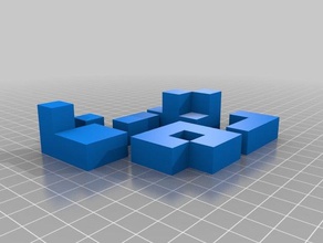 easy puzzle del cubo 3d stampa 3d print model - Mito3D