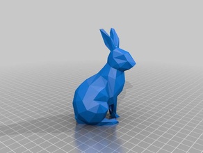low poly coelhinho da páscoa esculturas easterbunny decoração de design coelho 3d print model - Mito3D