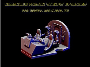 millennium falcon cockpit detail revell 172 hobby amt details ertl kit die Modellierung Modelle starwars star wars 3d print model - Mito3D
