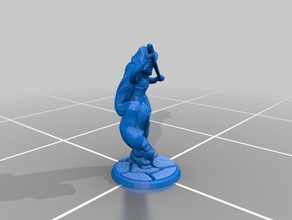 feminino monge jogos dnd figura 3d print model - Mito3D