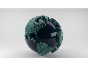 elegante globo 3-5 las esculturas art geografía globus karte kunst mapa welt weltkarte mundo del 3d print model - Mito3D