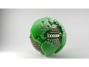 şık dünya 4-5 heykeller sanat coğrafya globus örn kunst göster welt weltkarte worldmap 3d print model - Mito3D