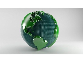 stilvolle Globus 2-5 Skulpturen 3d-Karte globus karte welt weltkarte Welt Weltkarte 3d print model - Mito3D