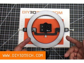 anillo de luz montaje la cámara del led iluminación video 3d print model - Mito3D