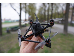 microblivion 65mm cure-dent rc des véhicules 1103 moteur 16x16 crazybee drone fpv kabab micro quadricoptère quadcopter frame course de minuscule whoop 3d print model - Mito3D