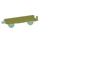 lego Çift ya da düz yatak küçük vagon inşaat oyuncaklar tren 3d print model - Mito3D