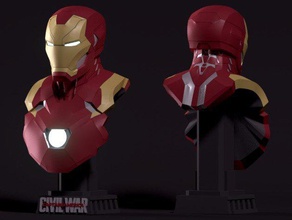 iron man mark 46 busto de la guerra civil props vengadores marvel 3d print model - Mito3D