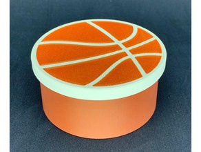basketball tin screw cap containers 3d print model - Mito3D