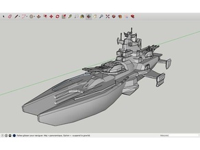 shogun battleship kırmızı alarm 3 d baskı 3d print model - Mito3D