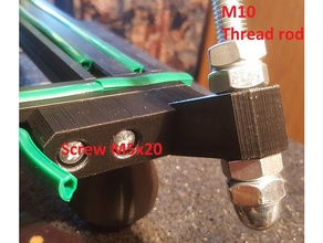 tevo tornado cr-10 frame support m10 threaded rod 3d printer parts angle bracket stud 3d print model - Mito3D