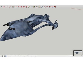 snub-nose white spaceship 3d printing 3d print model - Mito3D