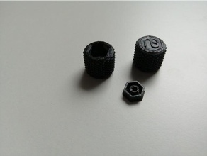caps m5 knob modular mounting system tools knurled nut 3d print model - Mito3D