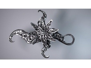 flower pendant jewelry ornament pendants 3d print model - Mito3D