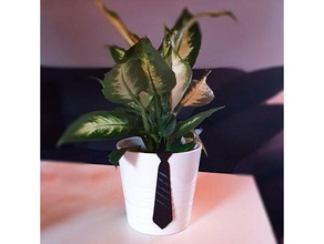 jardinière-pot cravate muskot ménage accessoires ikea ikeahack les planteurs pot 3d print model - Mito3D