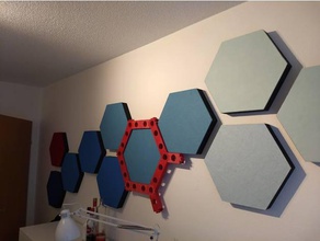 modelo de montagem parede hexagonal som absorventes schablone f&uumlr wandmontage von hexagonalen schallabsorbern ferramentas 3d print model - Mito3D