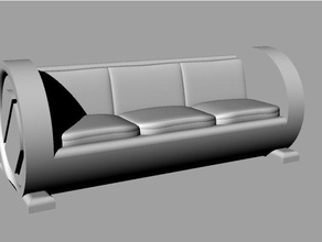 boring sci-fi couch model furniture 28mm future scifi 3d print model - Mito3D
