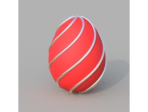 spiral egg decor easter fun 3d print model - Mito3D
