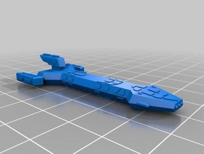 flathead cruiser-d toys games scifi starship 3d print model - Mito3D
