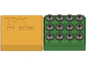 er11 collet box 1-6mm step 05 tool holders & boxes holder storage 3d print model - Mito3D