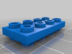 lego-kompatibel double-sided 2 4 Platte - Spielzeug Spiele lego Ziegel kompatibel 3d print model - Mito3D