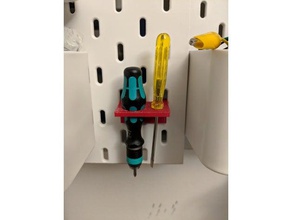 anpassbare sk&aringdis Werkzeughalter - Organisation ikea skadis openscad pegboard 3d print model - Mito3D