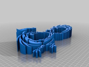 infinity dragon 3d art 3dwallart printer printing figure figurine sculpture 3d print model - Mito3D