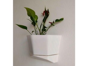 Wand vase easy print vaso parede facil imprimir outdoor Garten kein suport 3d print model - Mito3D