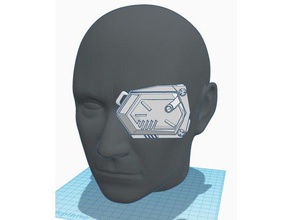 colonel muthageirs eye piece costume cosplay cybernetics cyberpunk eyepatch patch sci-fi 3d print model - Mito3D