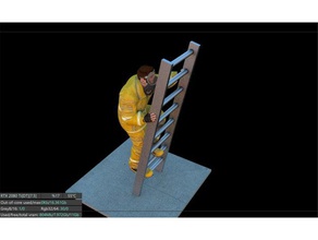 fireman climbing ladder people 3d print model - Mito3D