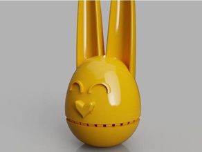 easter bunny hideout decor case 3d print model - Mito3D