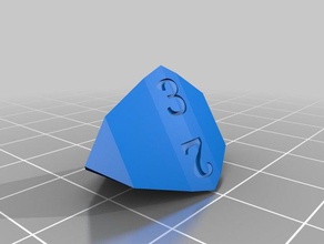 3 sided die 3d print model - Mito3D