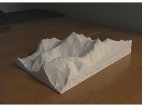o monte everest varreduras réplicas Mapa 3d montanha topográficos topografia 3d print model - Mito3D