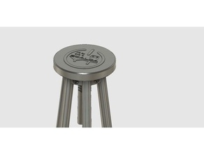 adjustable stool scaldayt youtube channel decor 3d print model - Mito3D