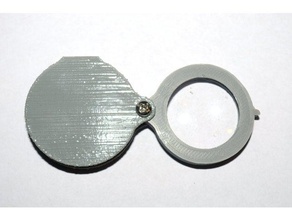 pocket magnifying glass 30mm lens hobby acrylic loop 3d print model - Mito3D